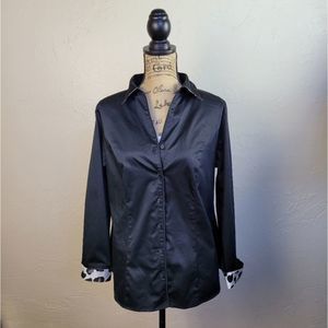 Lane Bryant blouse with animal print detail